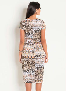 Print Midi Mix Dress