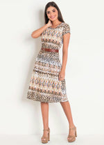 Load image into Gallery viewer, Print Midi Mix Dress
