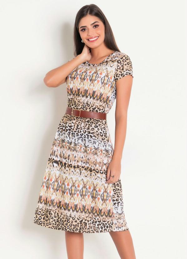 Print Midi Mix Dress