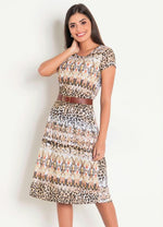 Load image into Gallery viewer, Print Midi Mix Dress
