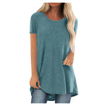Load image into Gallery viewer, Plus Size 2022 Women&#39;s Tunic Soild Fashion Long Shirts Round Neck

