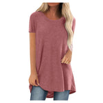 Load image into Gallery viewer, Plus Size 2022 Women&#39;s Tunic Soild Fashion Long Shirts Round Neck
