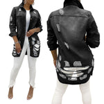 Load image into Gallery viewer, Denim Jackets Washed Blue Ripped Jeans Coat New Thin Women Jacket
