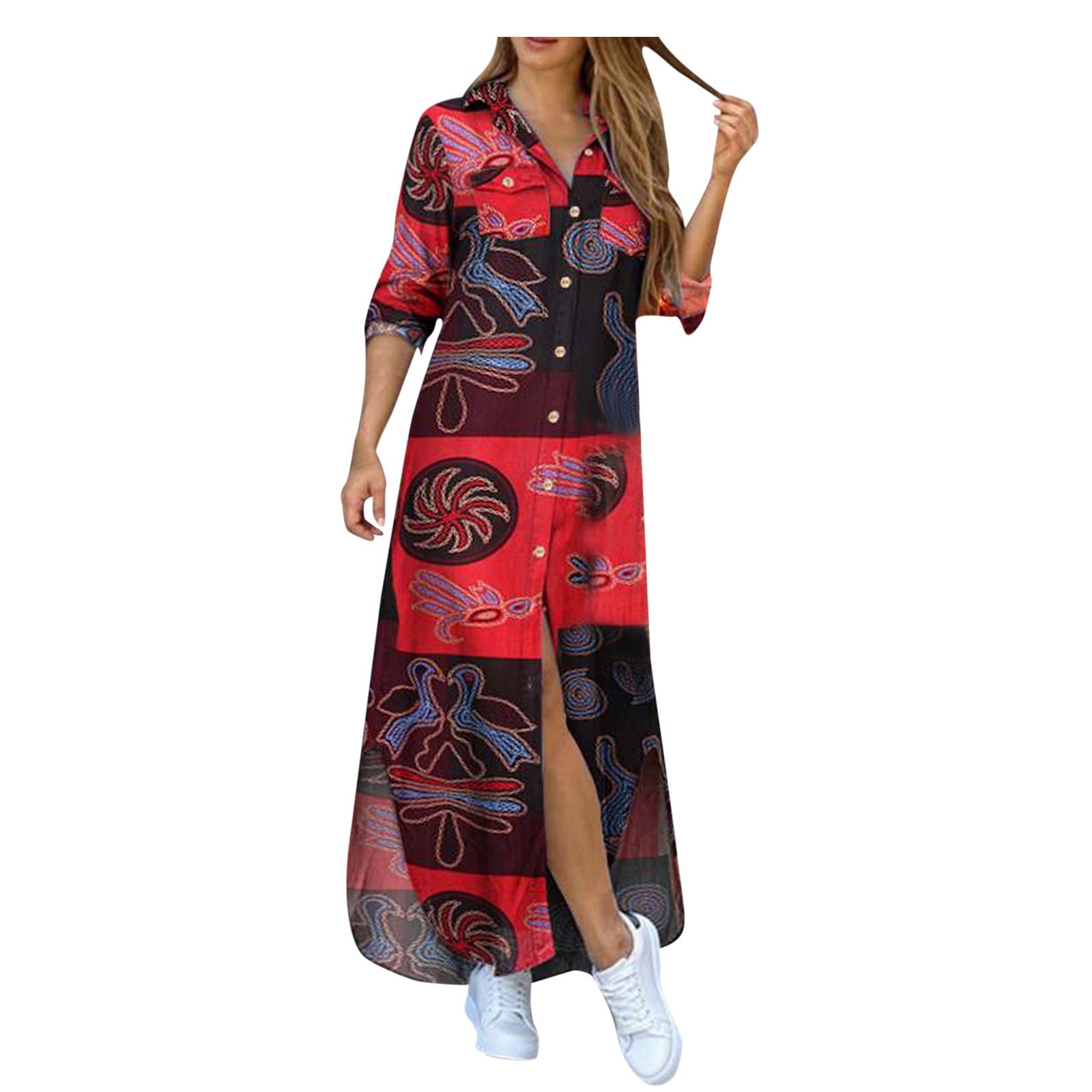 Long Floral Women's Dress