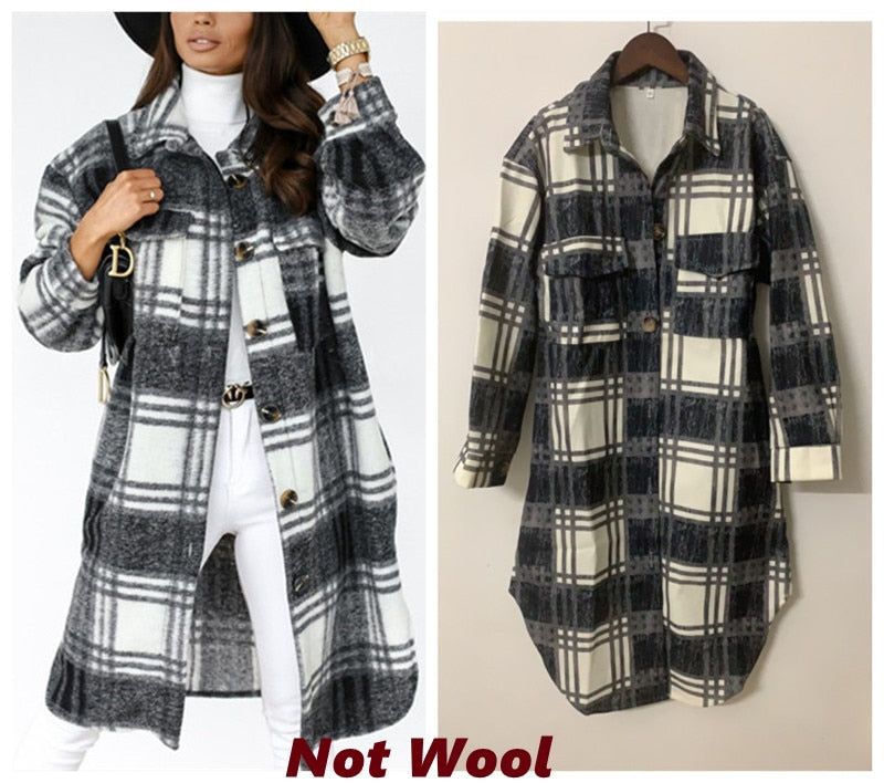 Long Women's Cardigan with Buttons