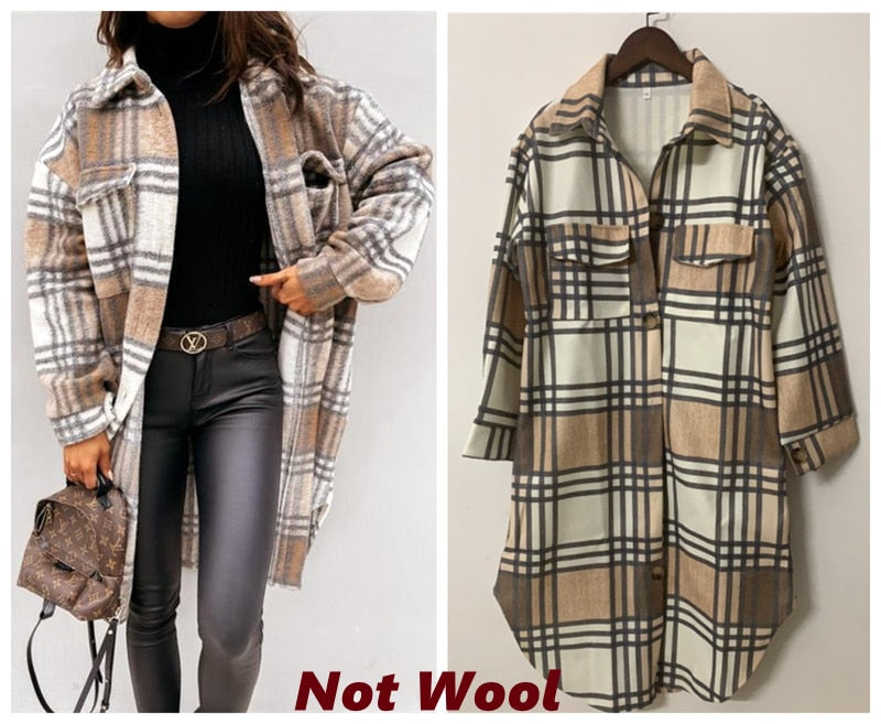 Long Women's Cardigan with Buttons