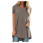 Load image into Gallery viewer, Plus Size 2022 Women&#39;s Tunic Soild Fashion Long Shirts Round Neck

