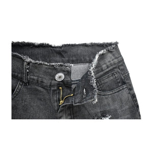 Sexy Tight Ripped Women Denim Shorts Wide Leg