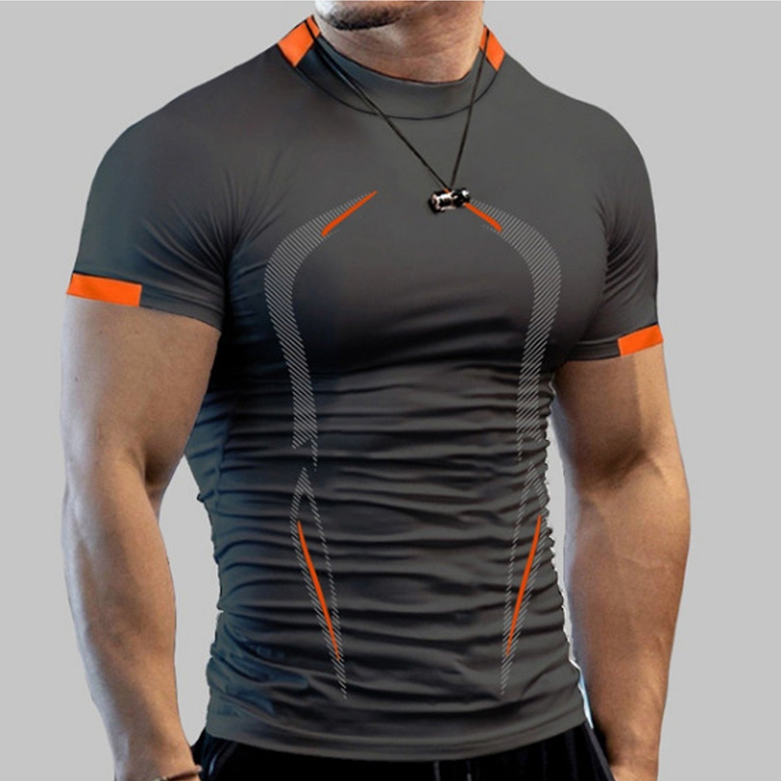 Short Sleeve Breathable Sport T Shirt Men 3d