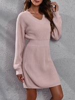 Load image into Gallery viewer, Pink Fashion Warm Winter Dress for Women Vintage Casual
